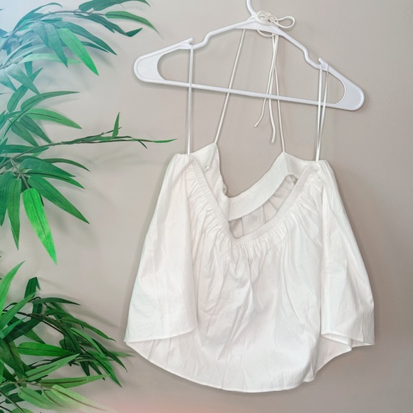 Reformation Addy Square-Neck Halter Top NWT in White Large - Picture 6 of 11